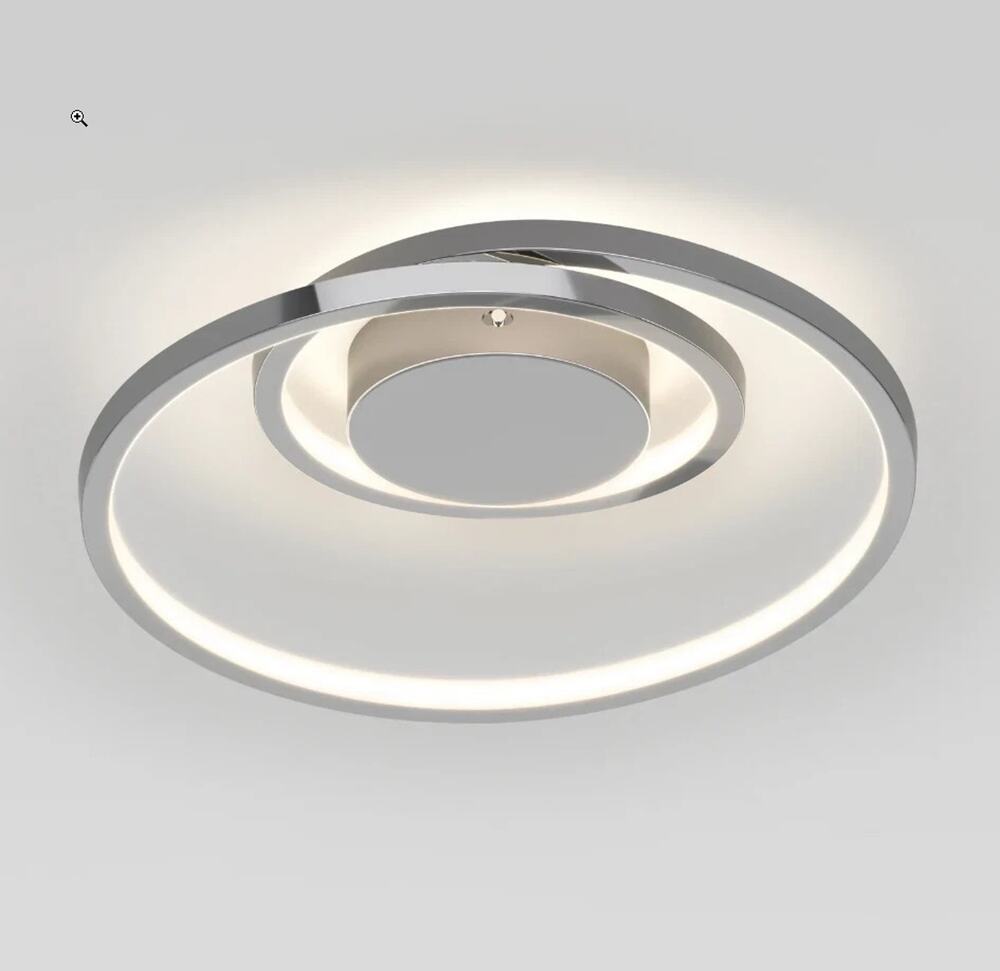 Artika Salto LED Integrated Flush Mount Ceiling Light Chrome